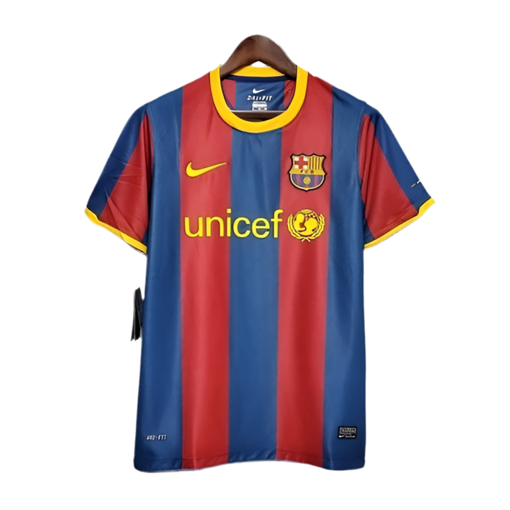 Camisola Barcelona Retrô 2010/2011 - Azul e Grená