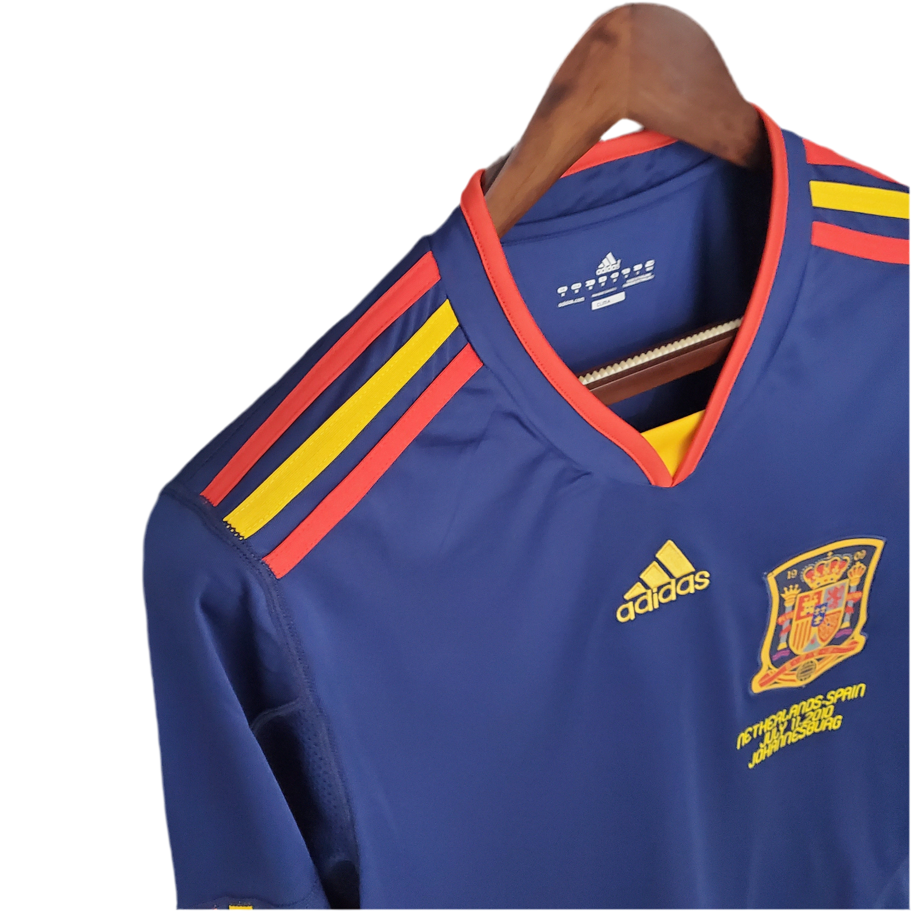 Camisola Manga Longa Seleção Espanha II 2010 - Azul