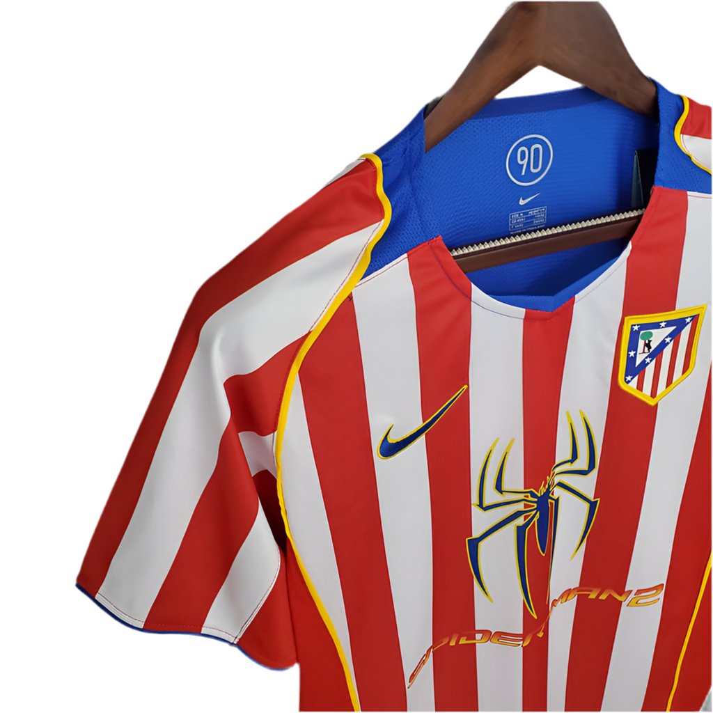 Camisola Atlético de Madrid Retrô 2004/2005 - Vermelha e Branca