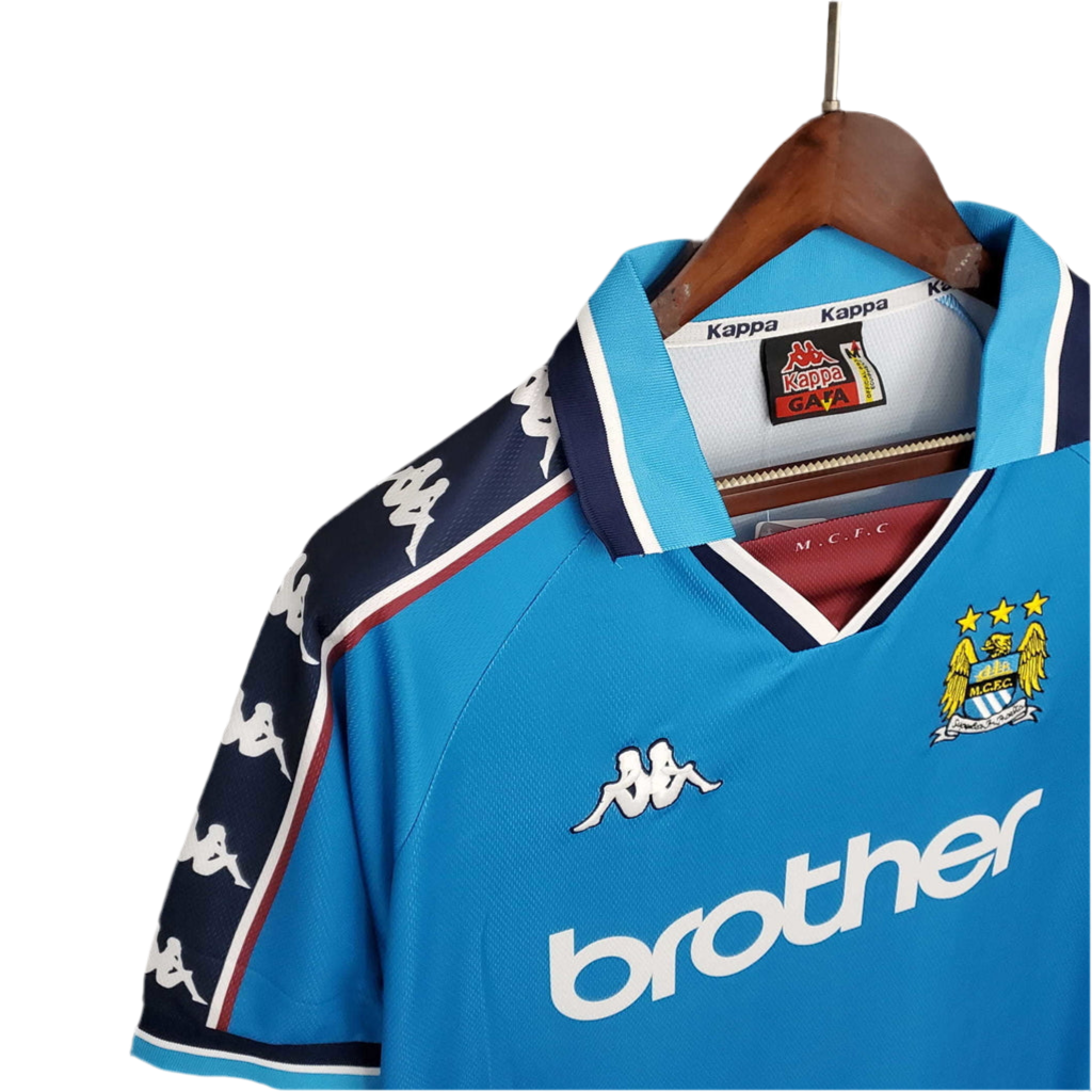 Camisola Manchester City Retrô 1997/1998 - Azul