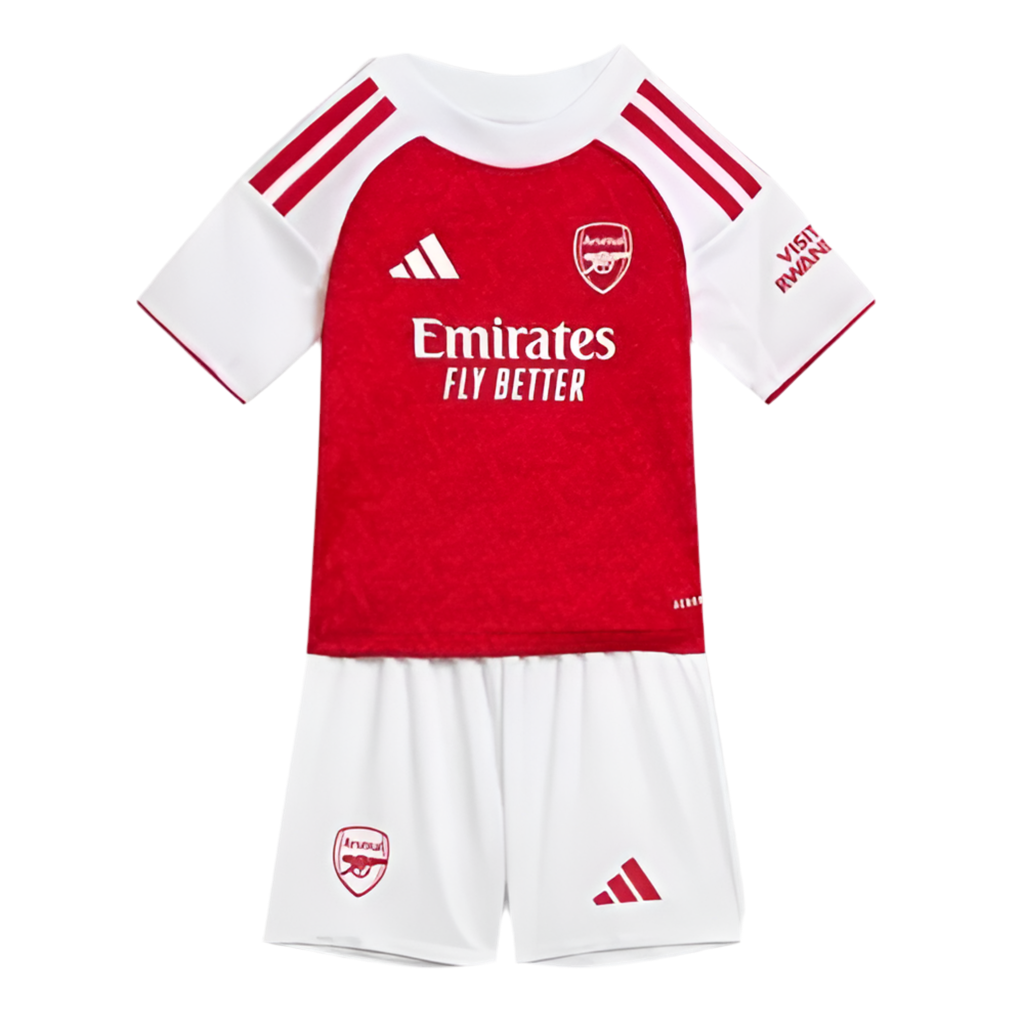 Kit Infantil Arsenal I 25/26 - Vermelho e Branco