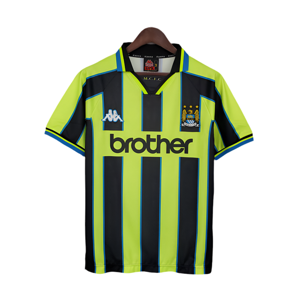 Camisola Manchester City Retrô 1998/1999 - Amarela e Preta