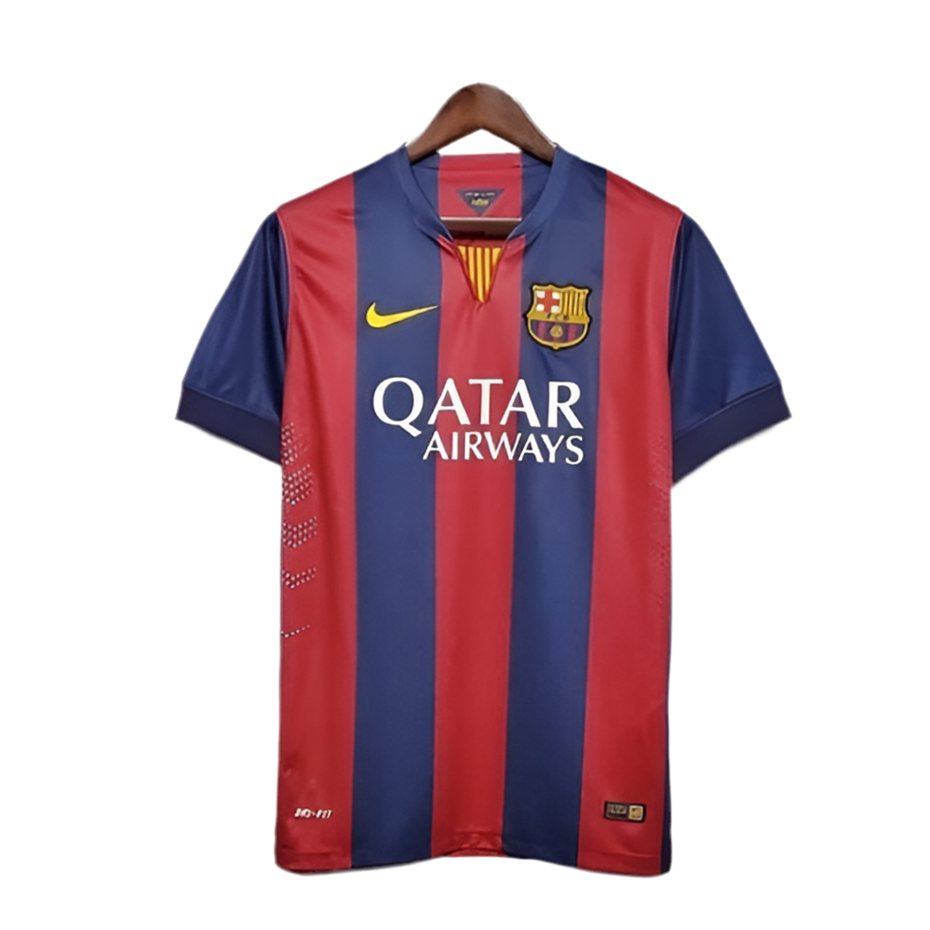 Camisola Barcelona Retrô 2014/2015 - Azul e Grená