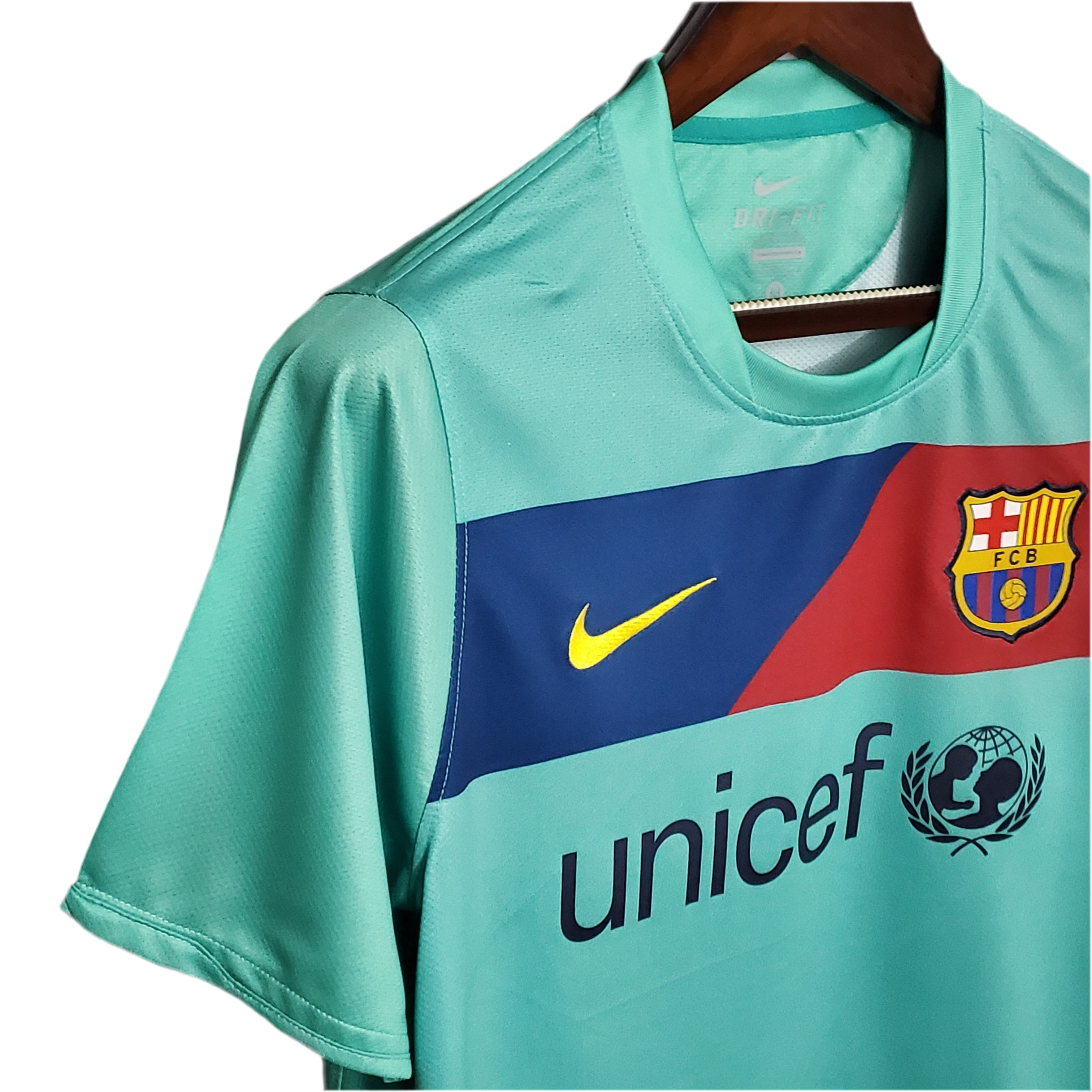 Camisola Barcelona Away 10/11 - Azul e Grená