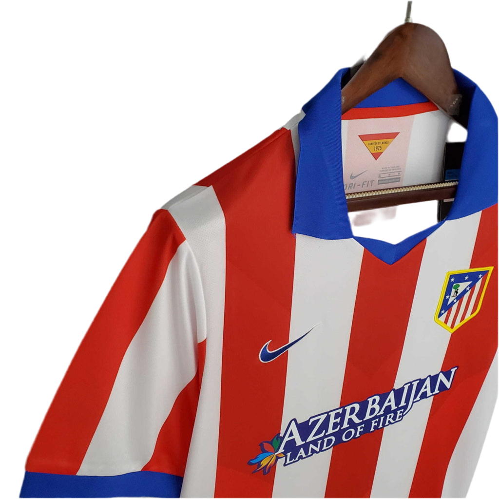 Camisola Atlético de Madrid Retrô 2014/2015 - Branca e Vermelha