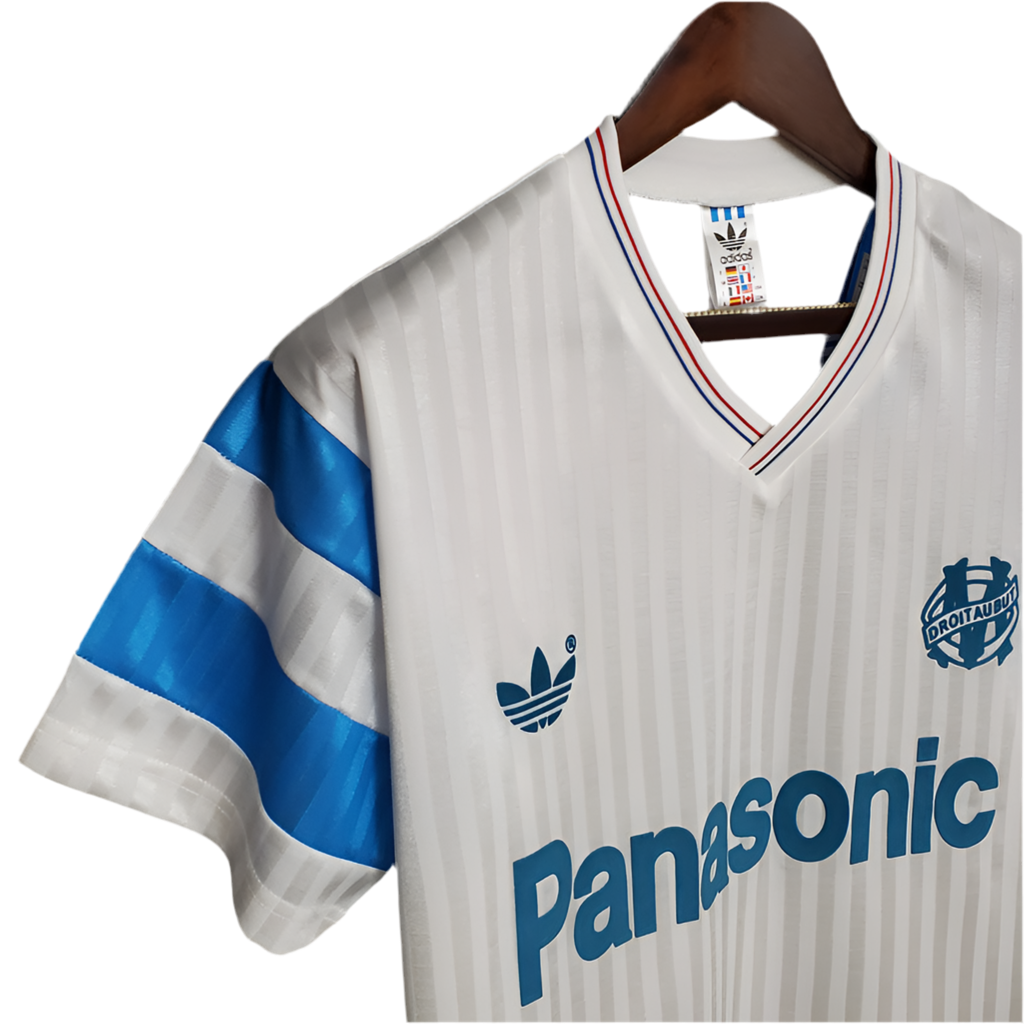 Camisola Marseille Retrô 1990 Branca -