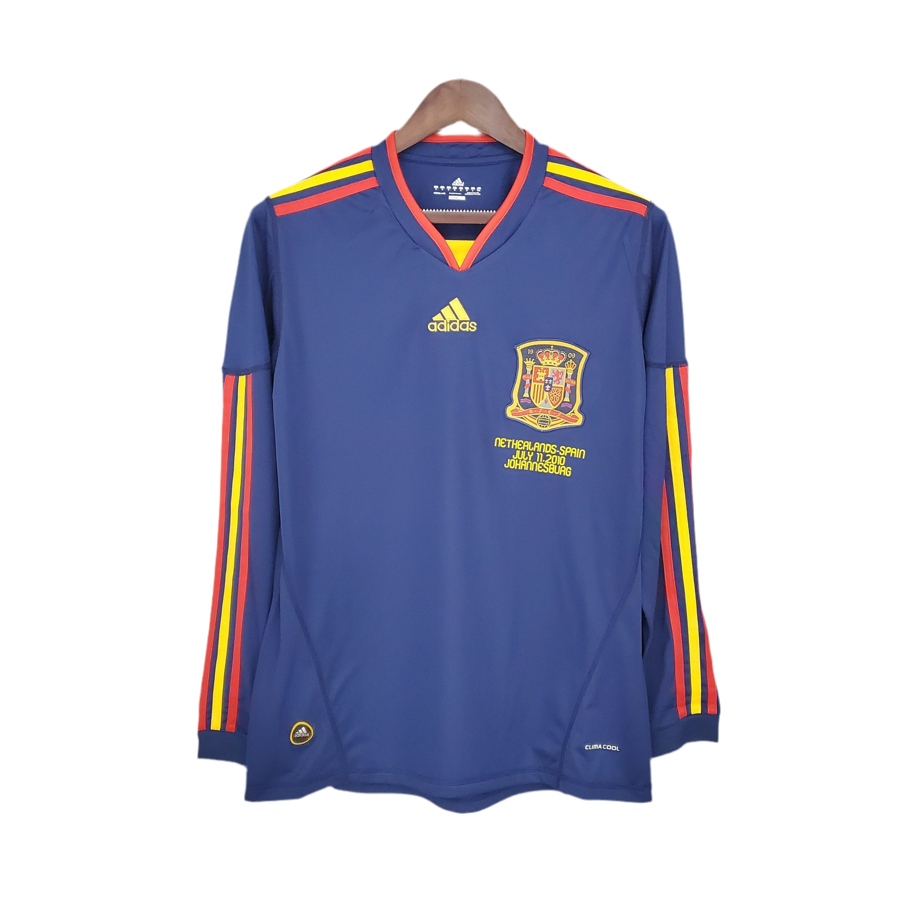 Camisola Manga Longa Seleção Espanha II 2010 - Azul