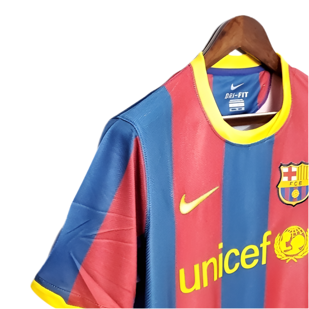 Camisola Barcelona Retrô 2010/2011 - Azul e Grená