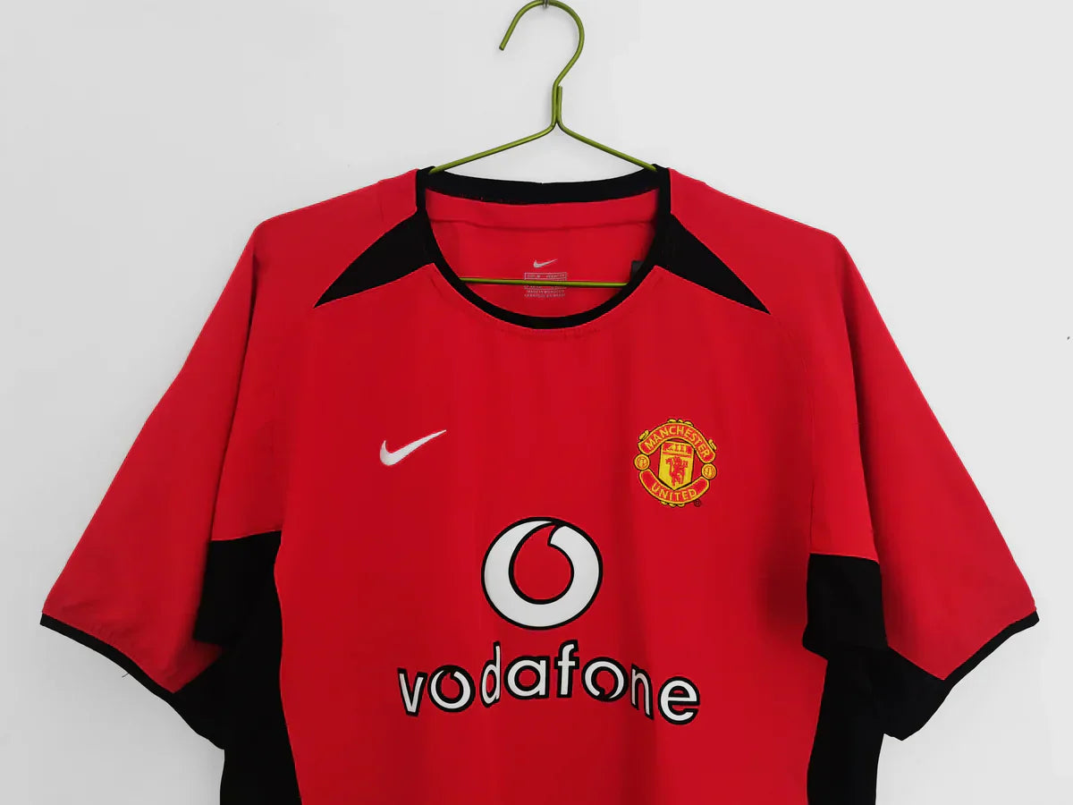 Camisola Manchester United Retrô 02/04 - Vermelha