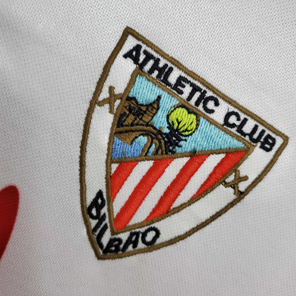 Camisola Athletic Bilbao Retrô 1997/1998 - Vermelha e Branca