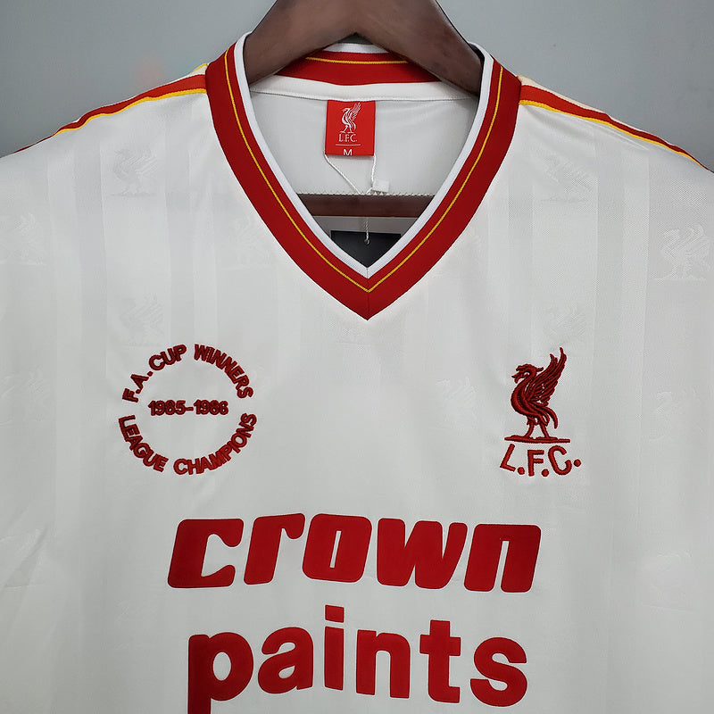 Camisola Liverpool Retrô 1985/1986 - Branca