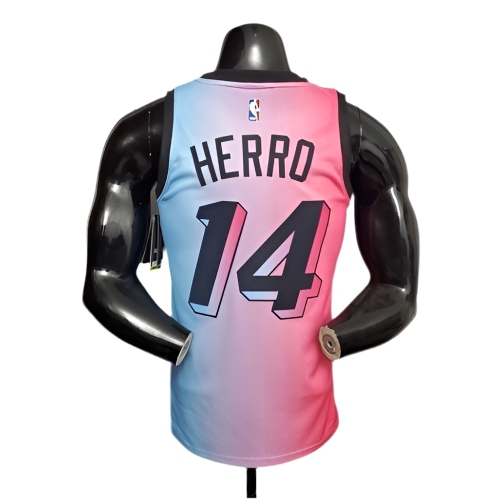 Regata NBA Miami Heat Masculina - Rosa e Azul