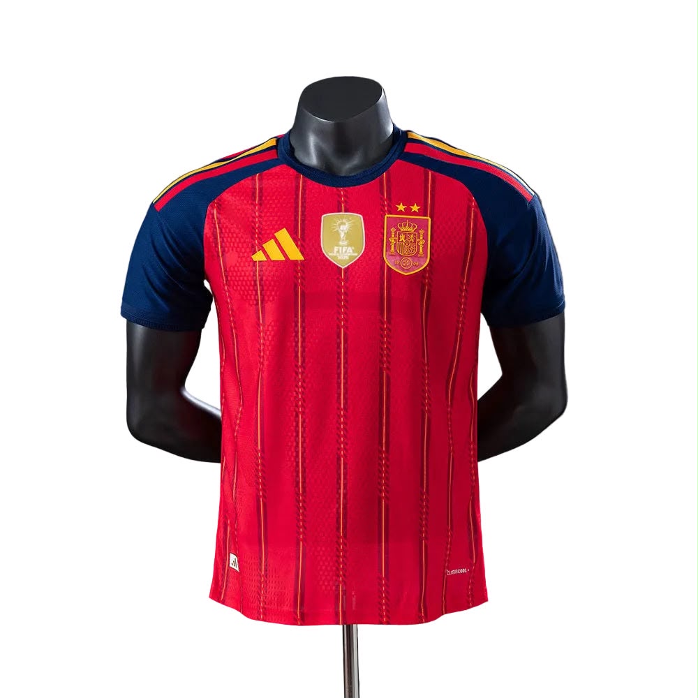 Camisola Seleção Espanha I 26/27 - Versão Jogador - Bicampeã 2 Estrelas
