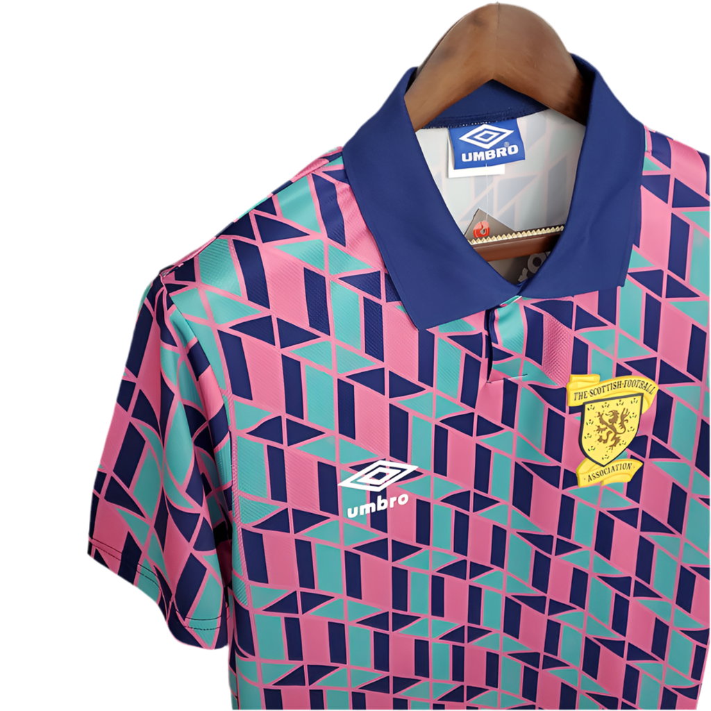 Camisola Escócia Retrô 1988/1989 Rosa -