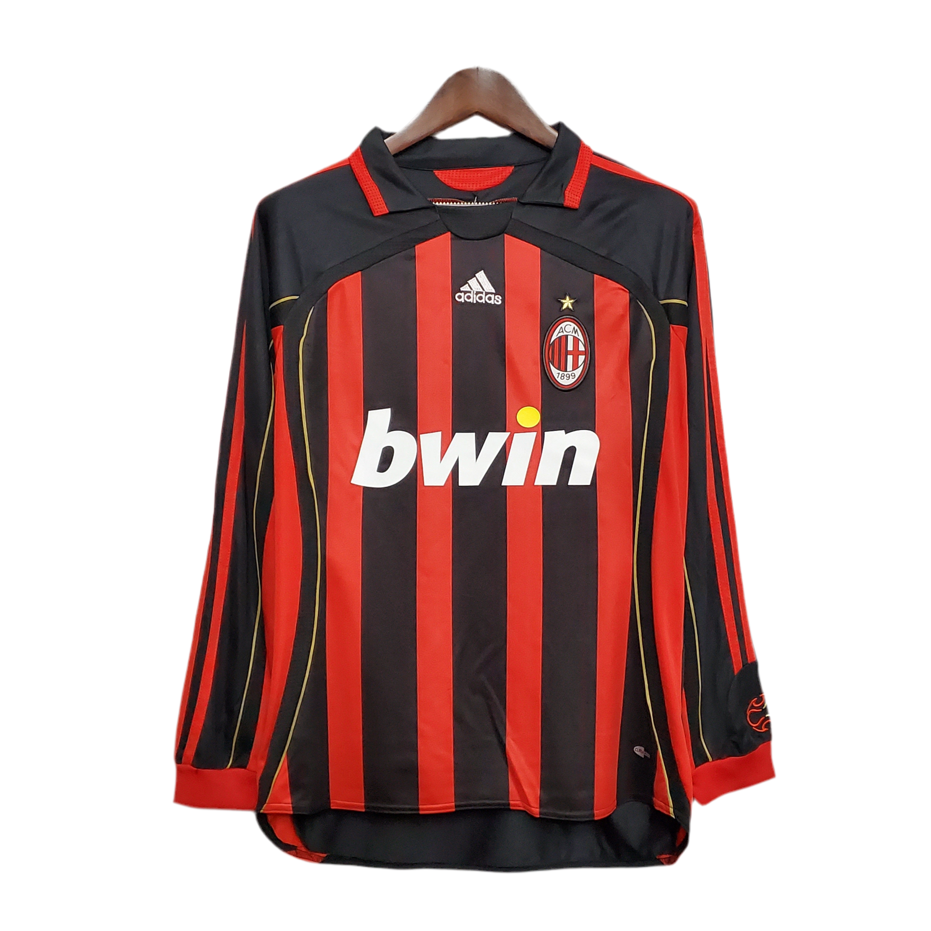 Camisola Manga Longa AC Milan 06/07 - Preto e Vermelho