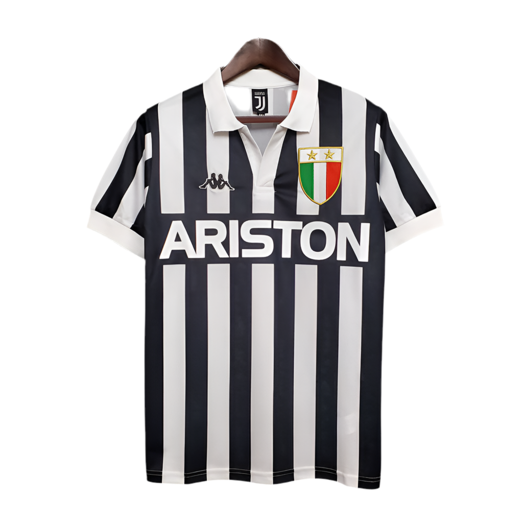 Camisola Juventus Retrô 1984/1985 - Preta e Branca