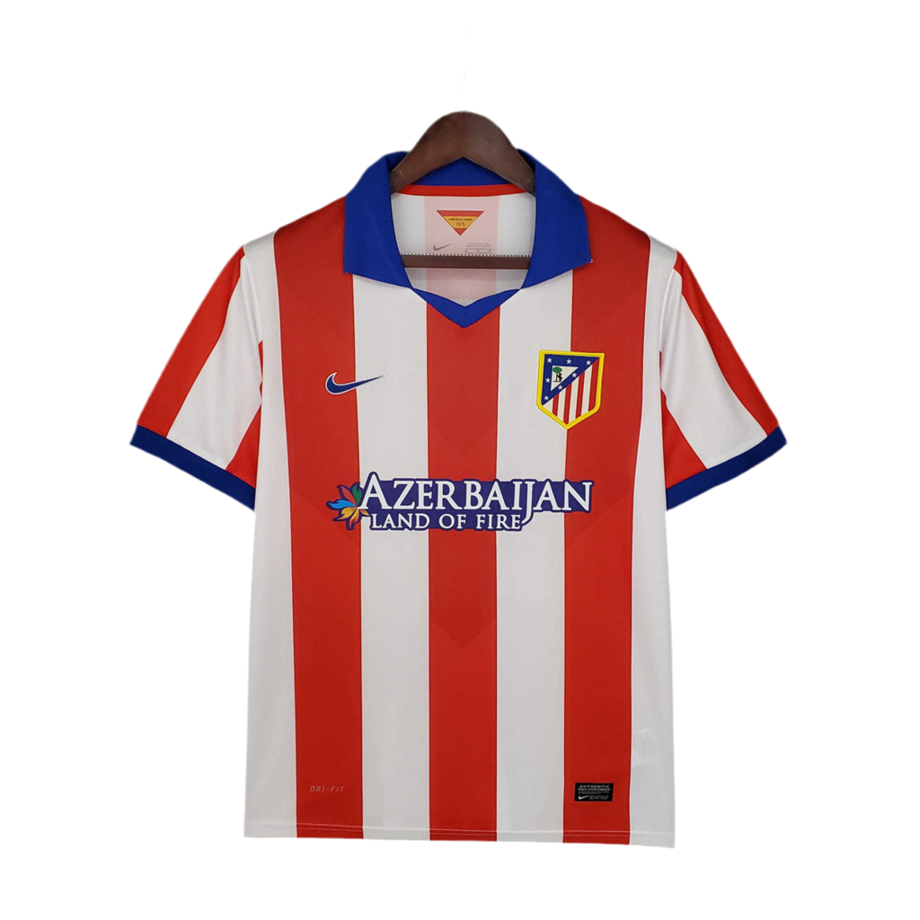 Camisola Atlético de Madrid Retrô 2014/2015 -  Branca e Vermelha