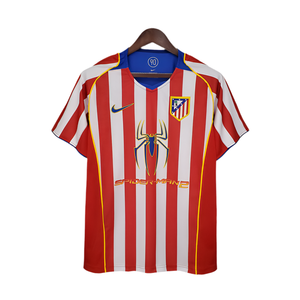 Camisola Atlético de Madrid Retrô 2004/2005 - Vermelha e Branca