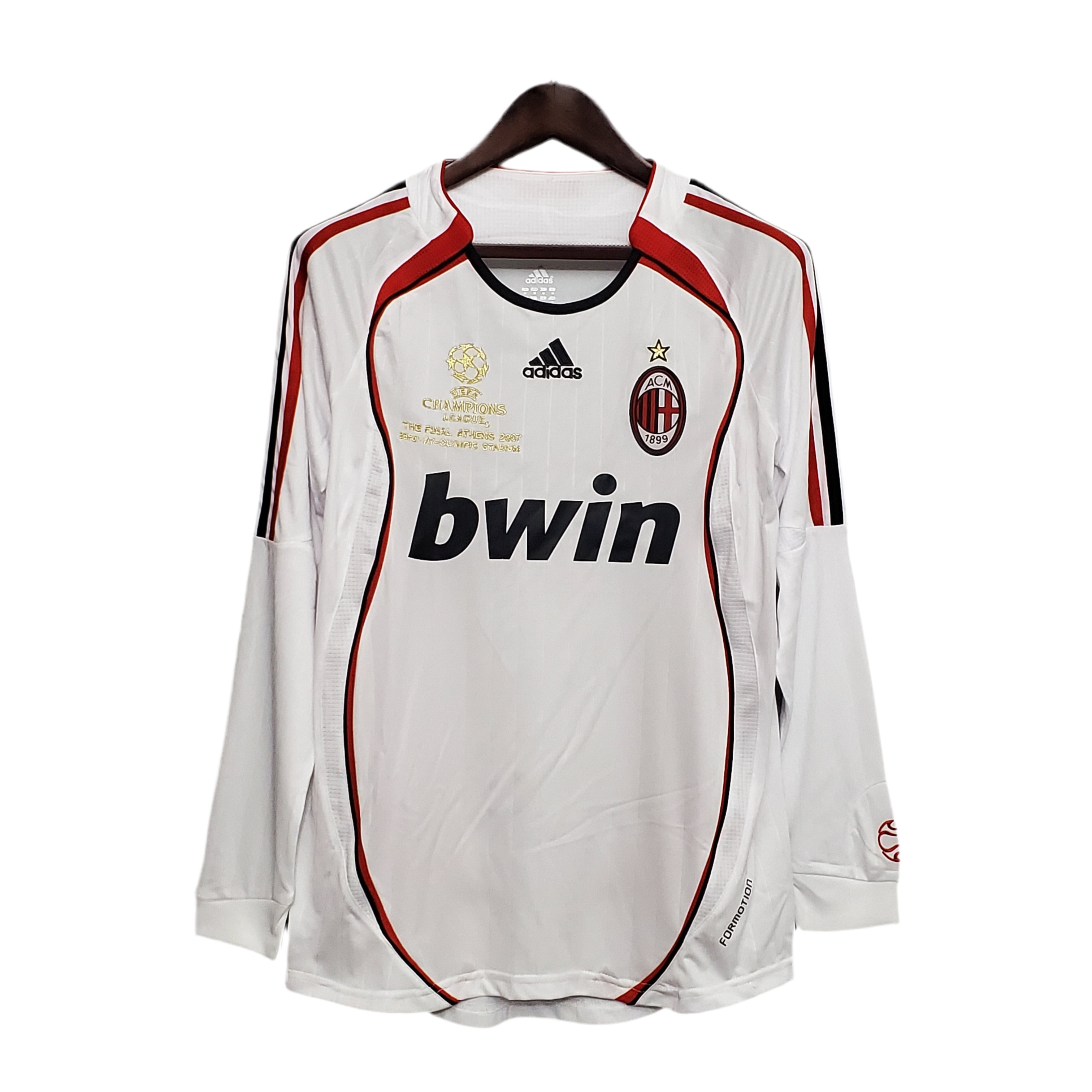 Camisola Manga Longa AC Milan Champions League 06/07 - Branco