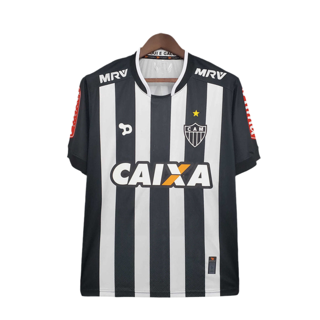 Camisola Atlético MG Retrô 2016/2017 - Preta e Branca