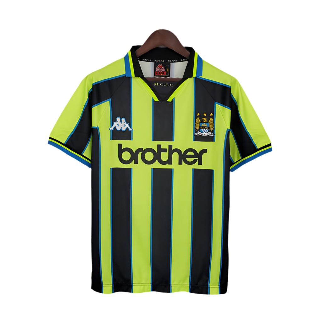 Camisola Manchester City Retrô 1998/1999  - Amarela e Preta