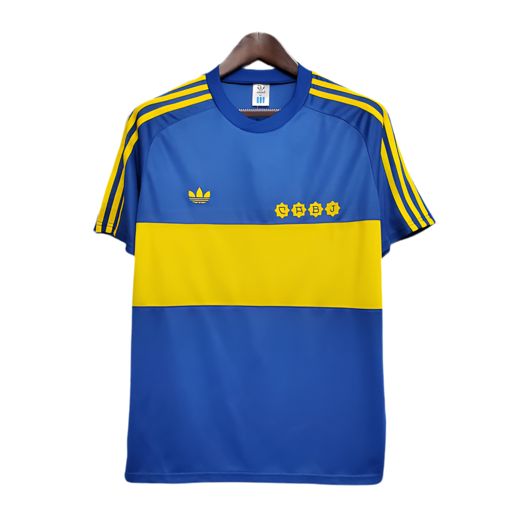 Camisola Boca Juniors Retrô 1981 Azul e Amarela -