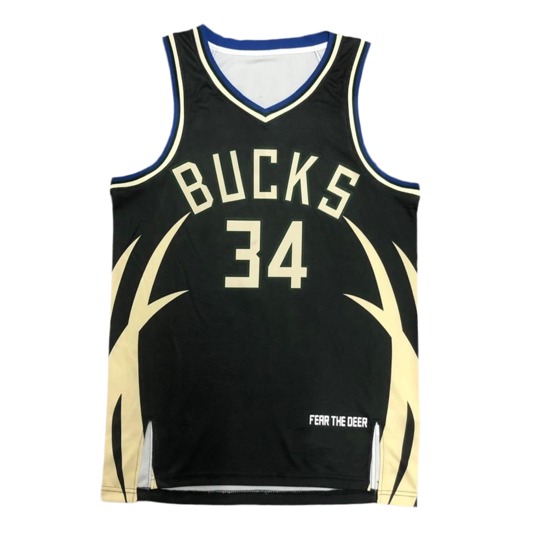 Regata NBA Milwaukee Bucks Masculina Statement Edition - Preto