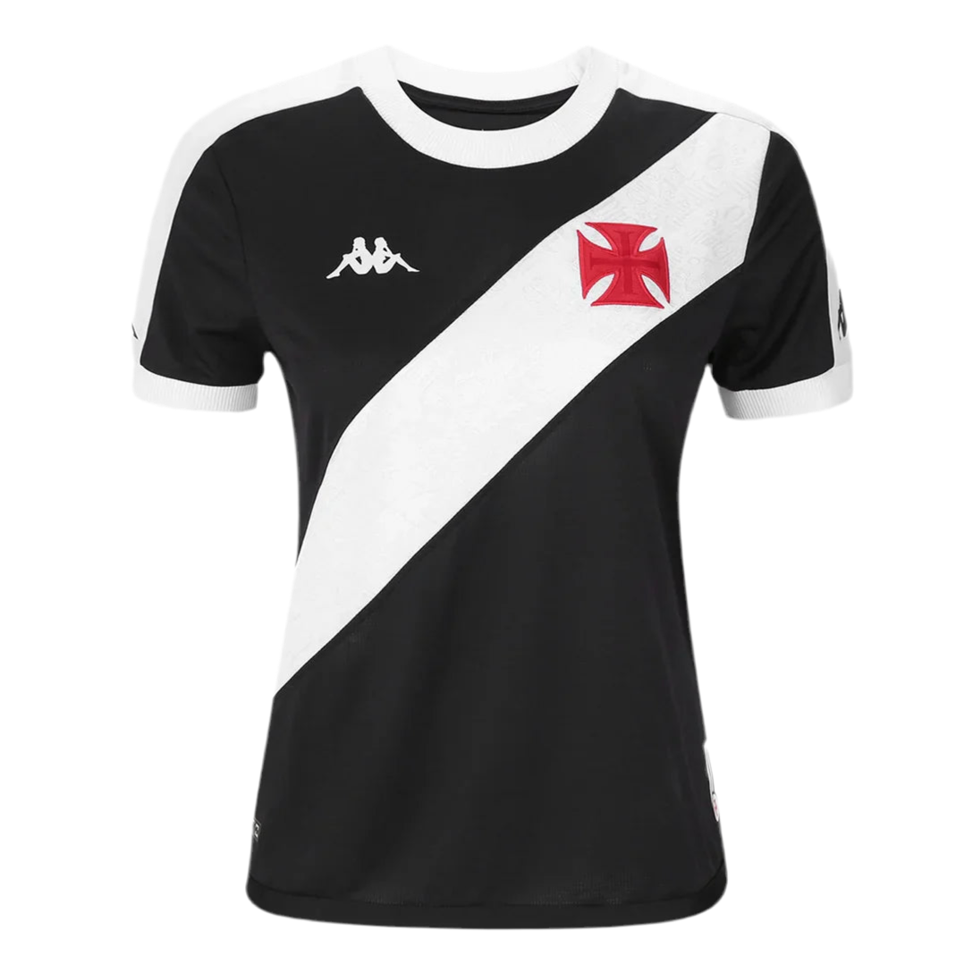 Camisola Feminina Vasco I 24/25 - Preto e Branco