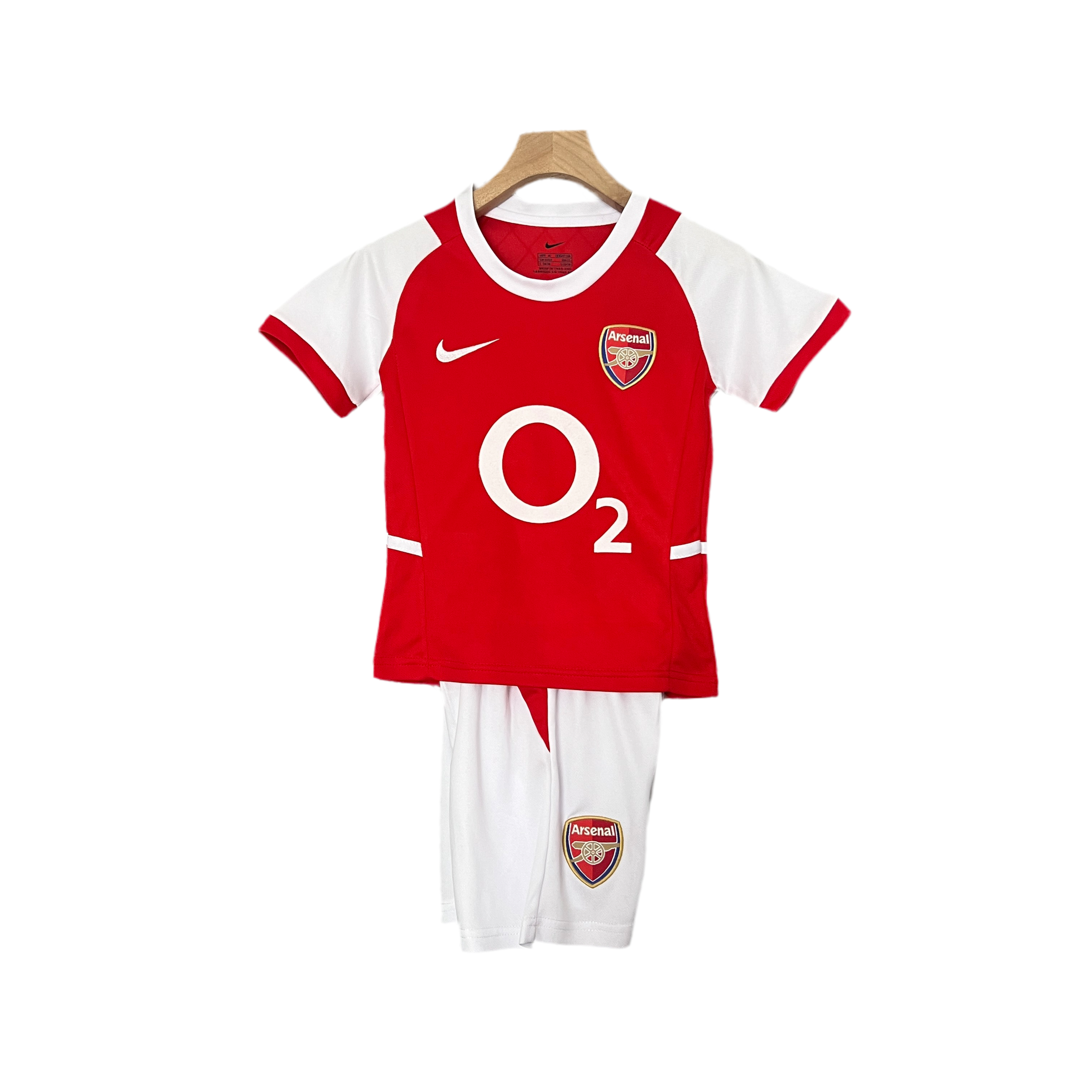 Kit Infantil Retro Arsenal I 02/04 - Vermelho e Branco