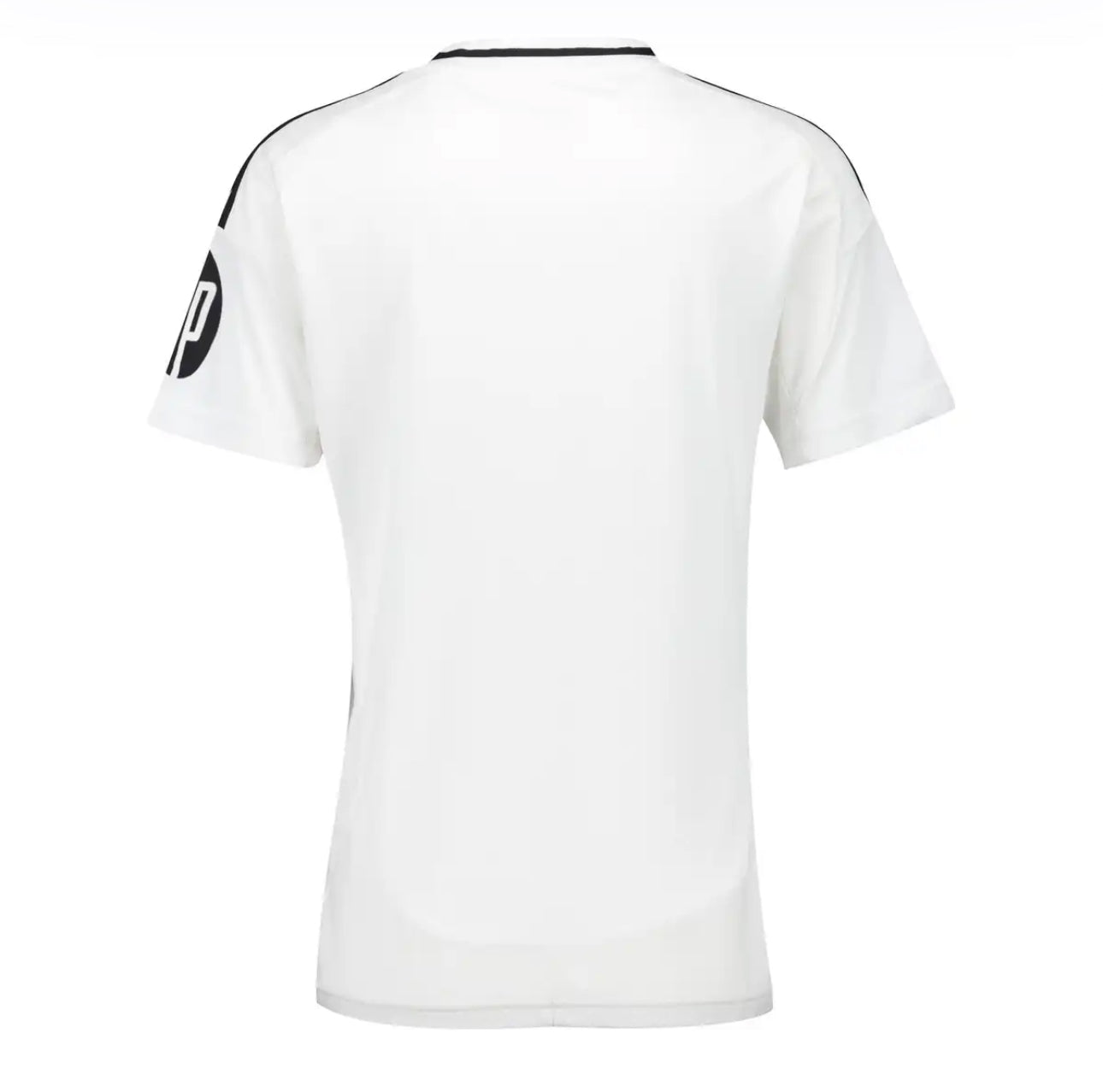 Camisola Feminina Real Madrid I 24/25 - Branco com Patrocínio HP