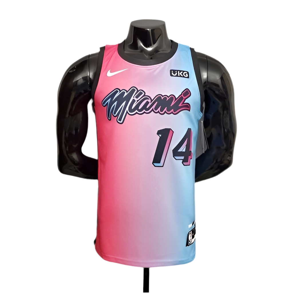 Regata NBA Miami Heat Masculina - Rosa e Azul