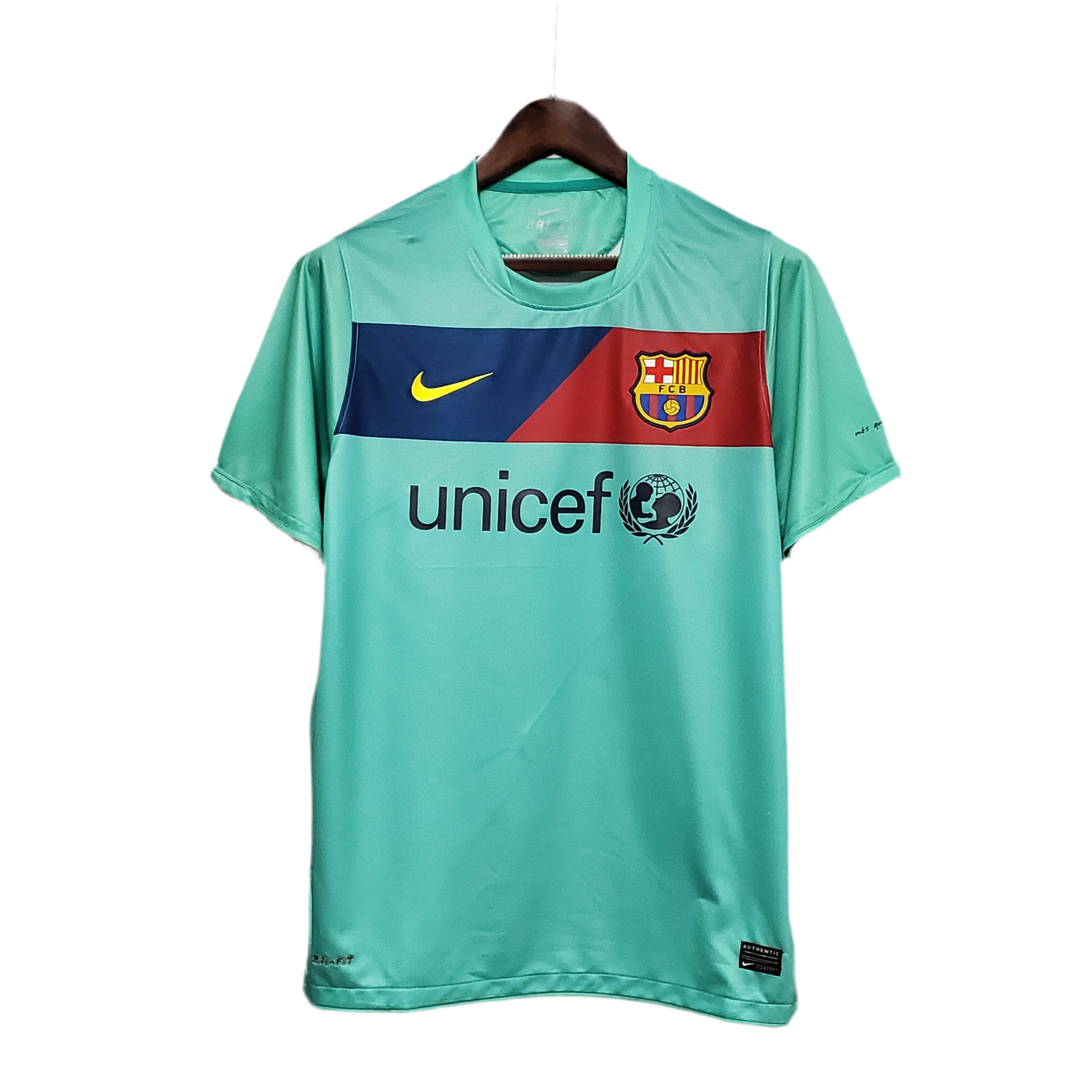 Camisola Barcelona Away 10/11 - Azul e Grená