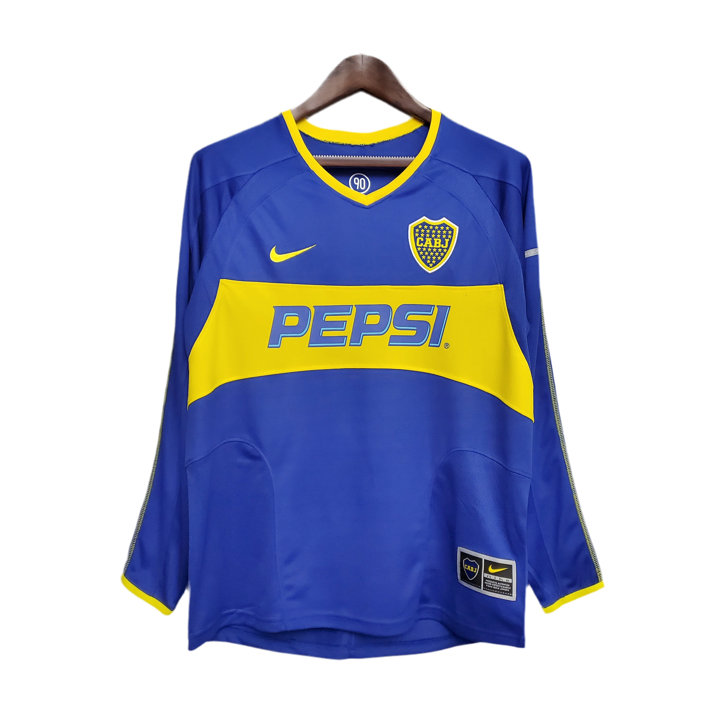 Camisola Manga Longa Boca Juniors 03/04 - Azul e Amarelo