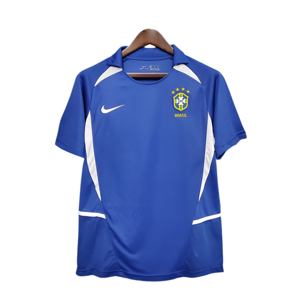 Camisola Seleção Brasileira Retrô 2002 Azul -