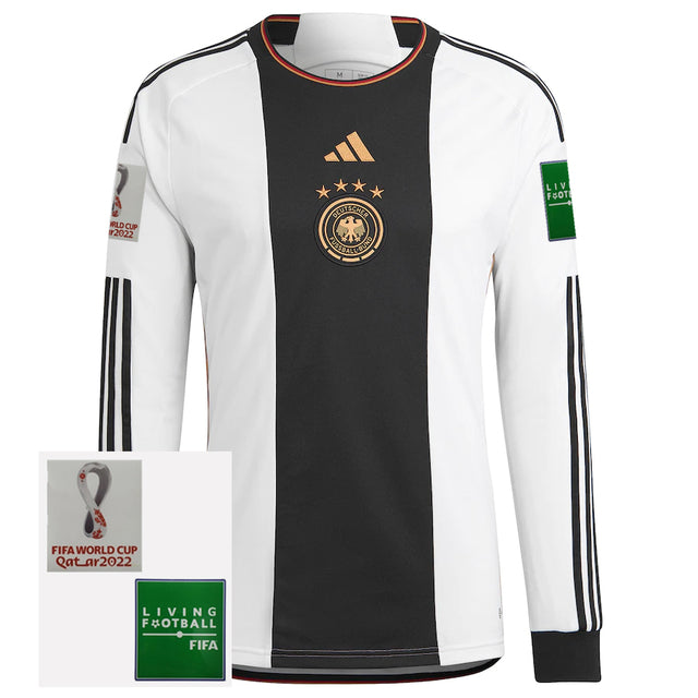 Camisola Manga Longa Seleção Alemanha I 2022 [Com Patch] - Branco