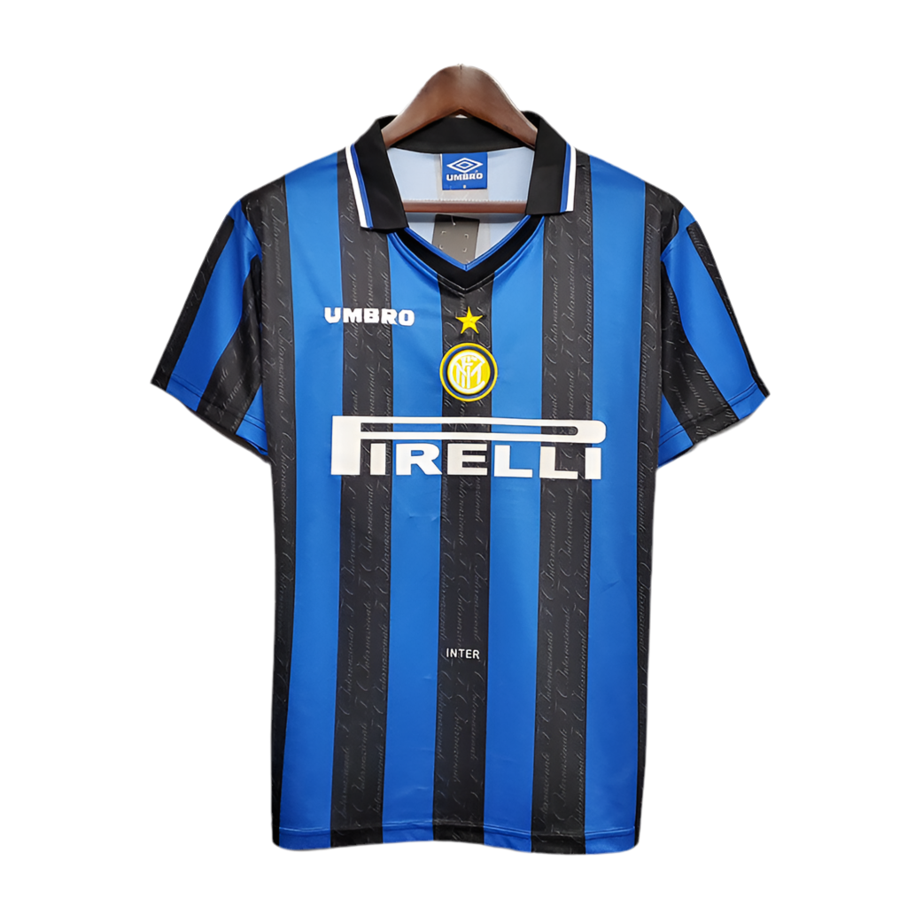 Camisola Inter de Milão Retrô 1997/1998 - Azul e Preta