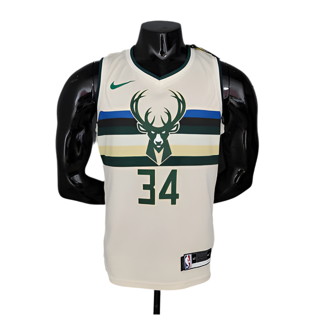 Regata NBA Milwaukee Bucks Masculina - Bege