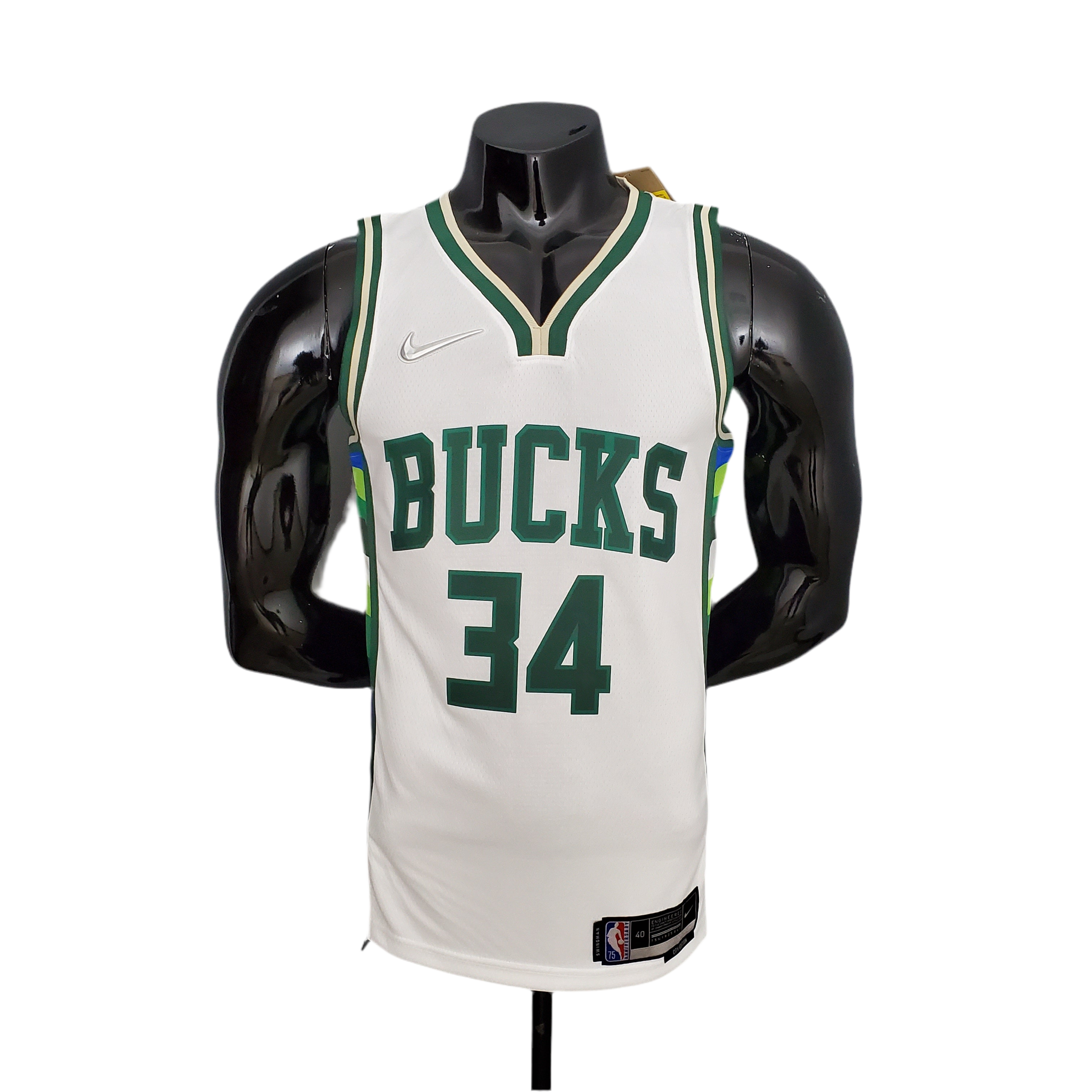 Regata NBA Milwaukee Bucks Masculina - Branco