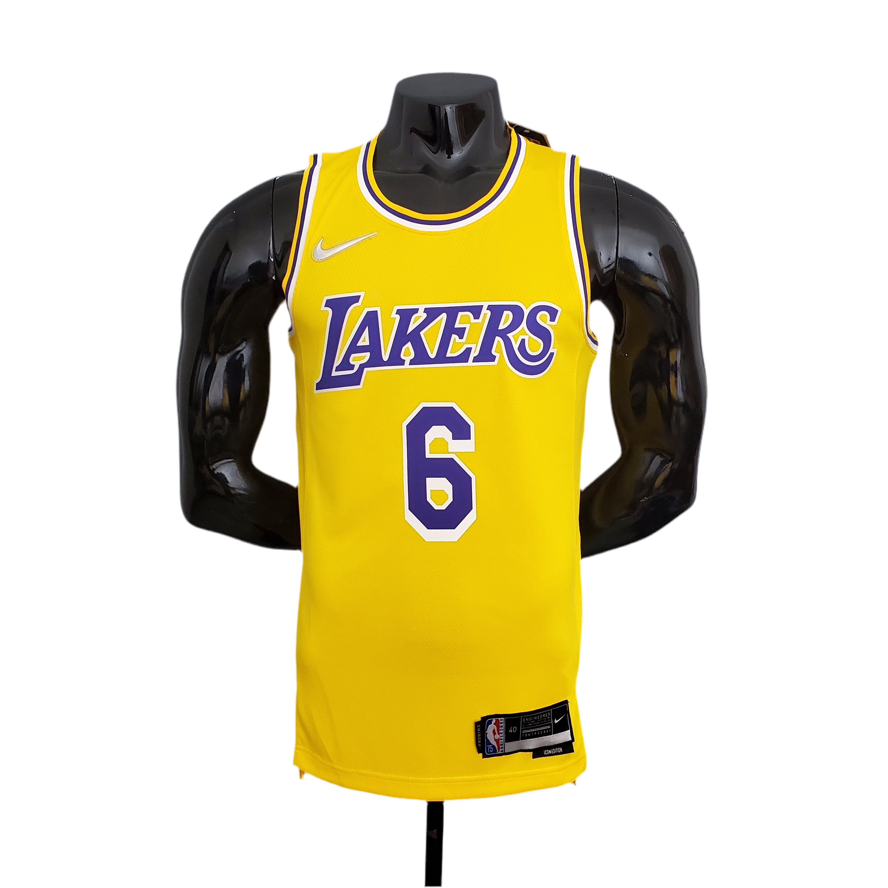 Regata NBA Los Angeles Lakers Masculina 75h Anniversary - Amarelo