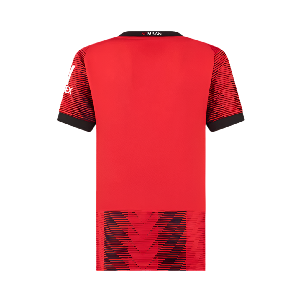 Camisola Feminina AC Milan I 23/24 - Vermelho e Preto