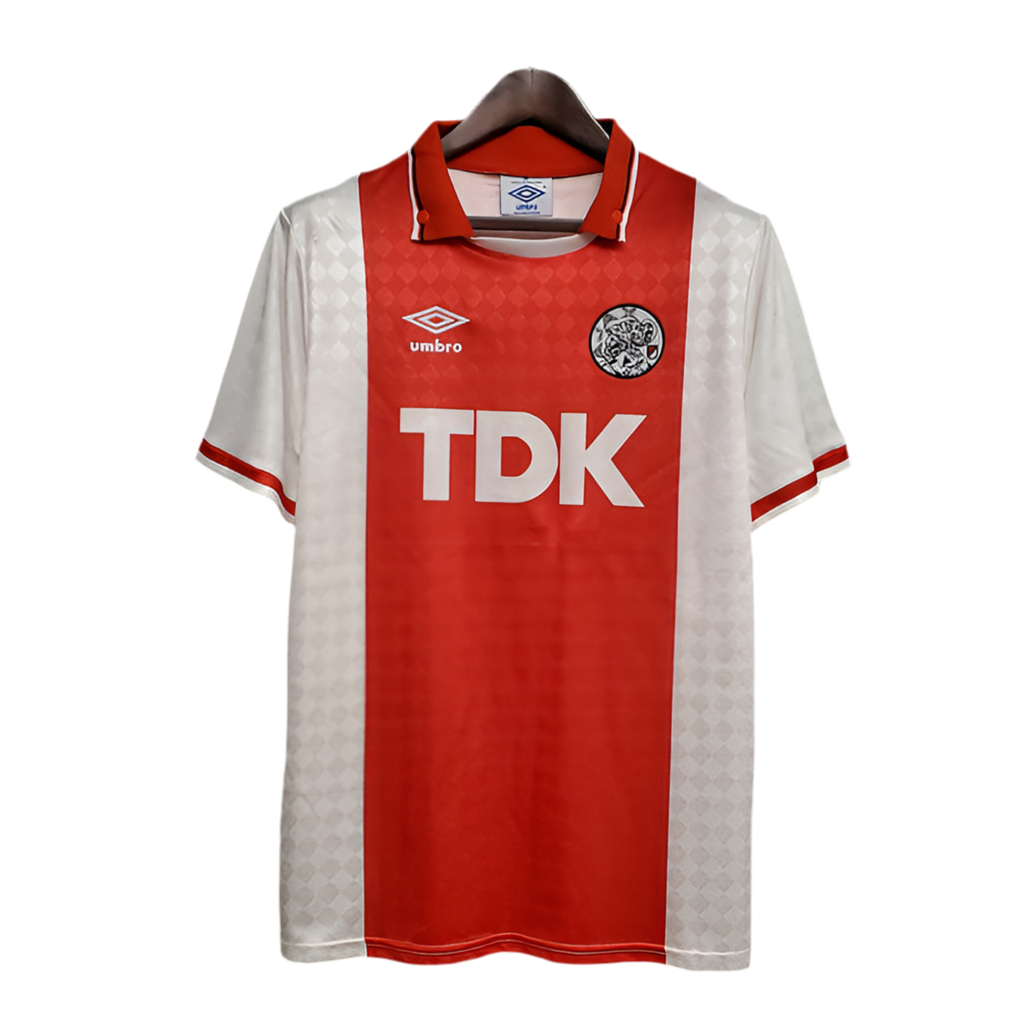 Camisola Ajax Retrô 1990/1992 - Vermelha e Branca