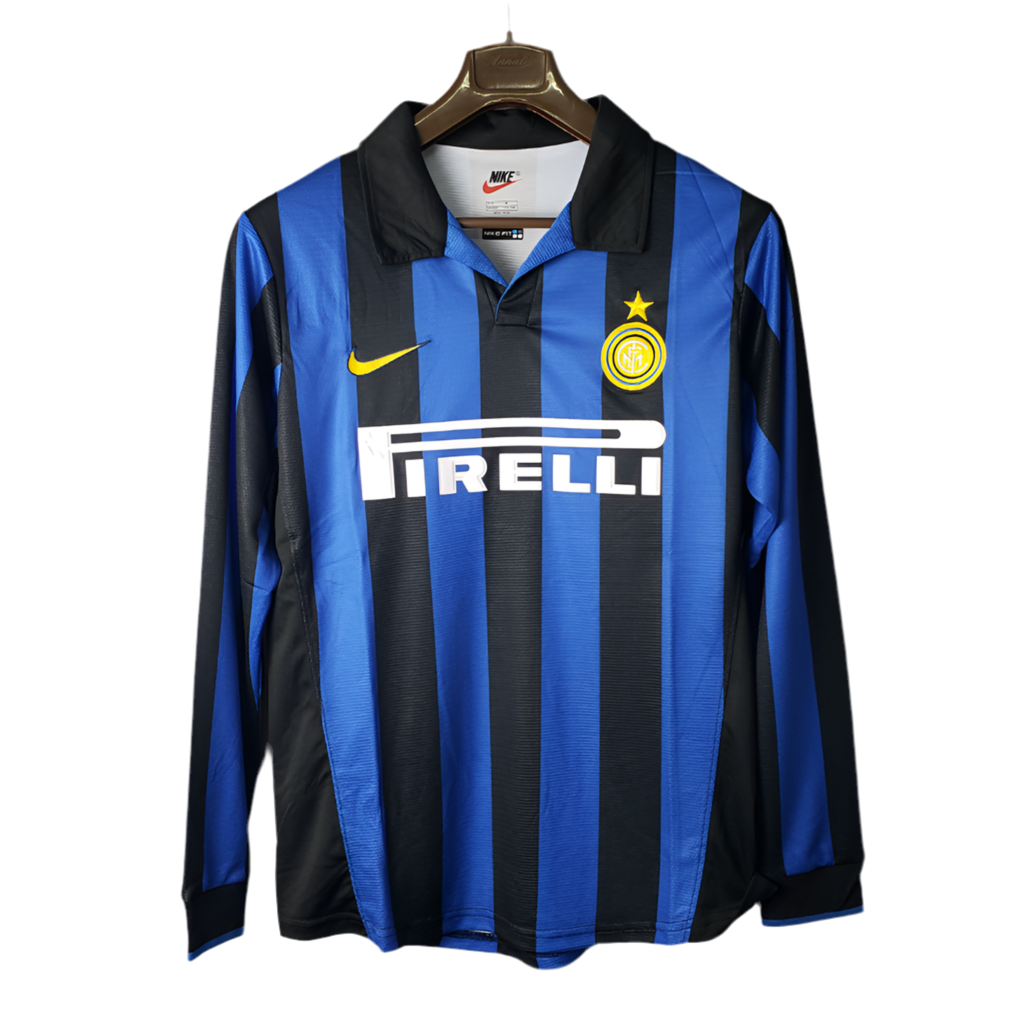 Camisola Manga Longa Inter de Milão I 1998 - Azul