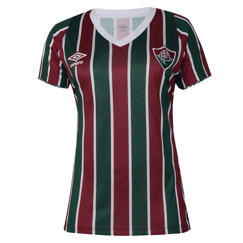 Camisola Feminina Fluminense I 24/25 - Vinho e Verde