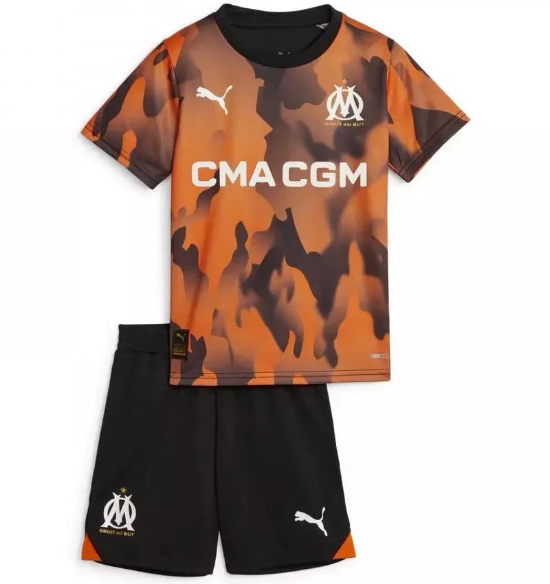 Kit Infantil Olympique de Marseille III 24/25 - Laranja