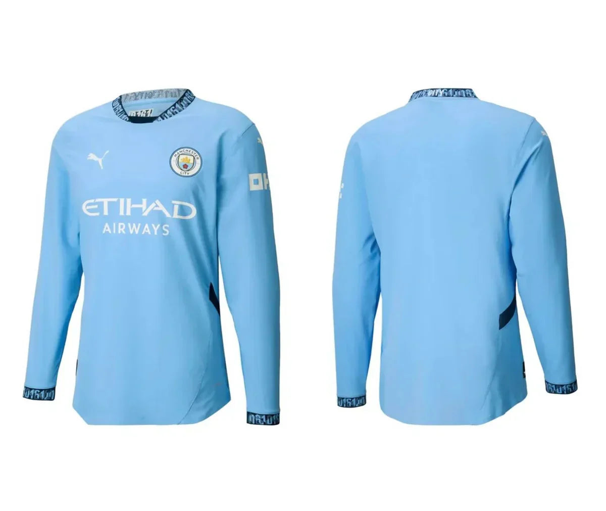 Camisola Manga Manchester City I 24/25 - Azul