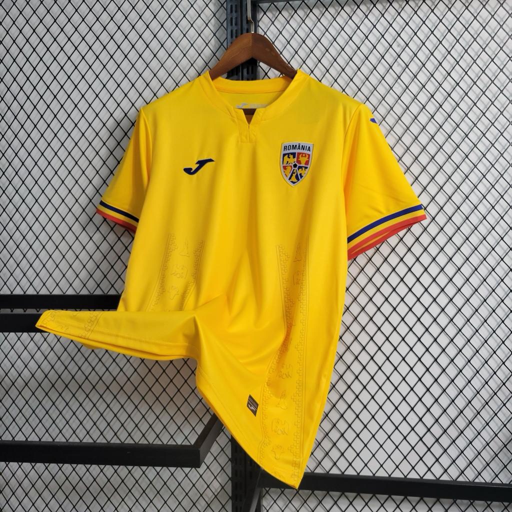 Camisola Romênia 2023 - Amarelo