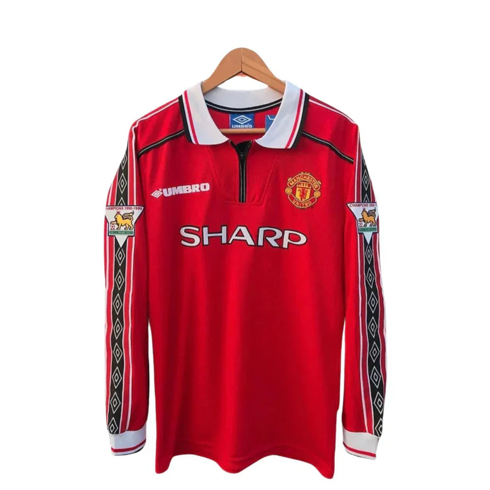 Camisola Manga Longa Manchester United 98/99 - Vermelho