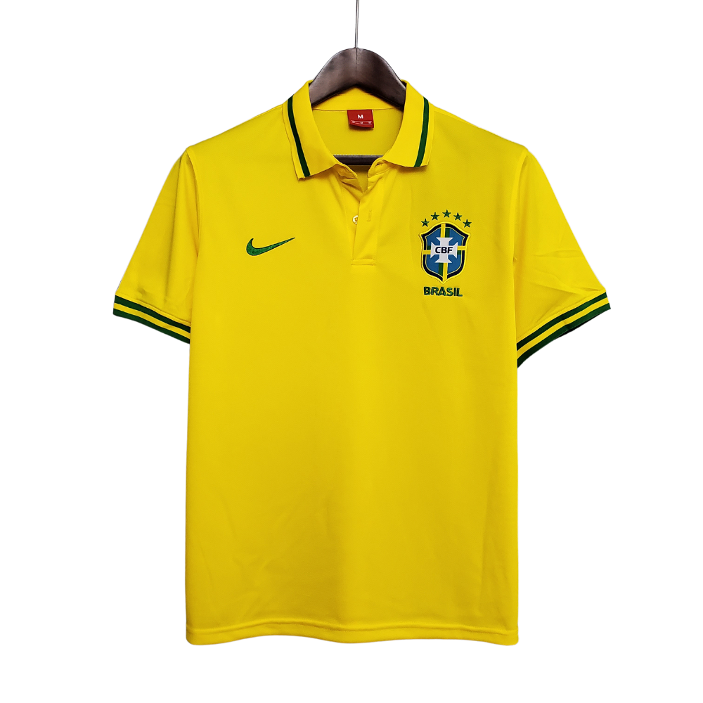 Camisola Polo Brasil Amarela - Masculina