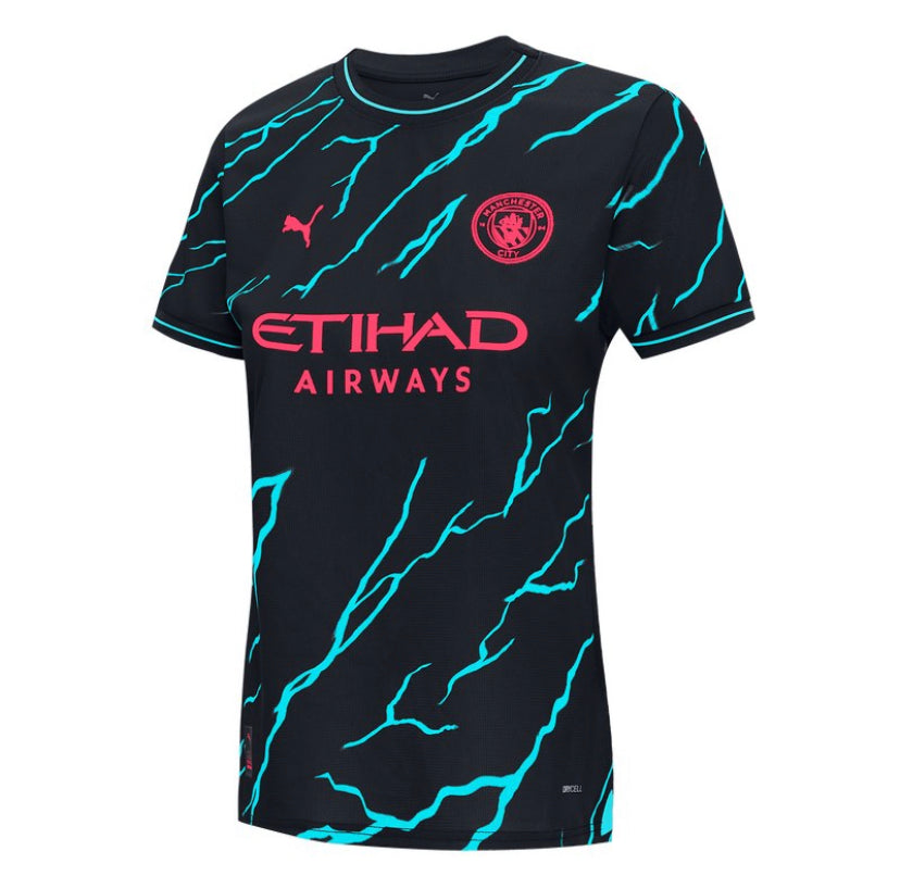 Camisola Feminina Manchester City III 23/24 - Preta