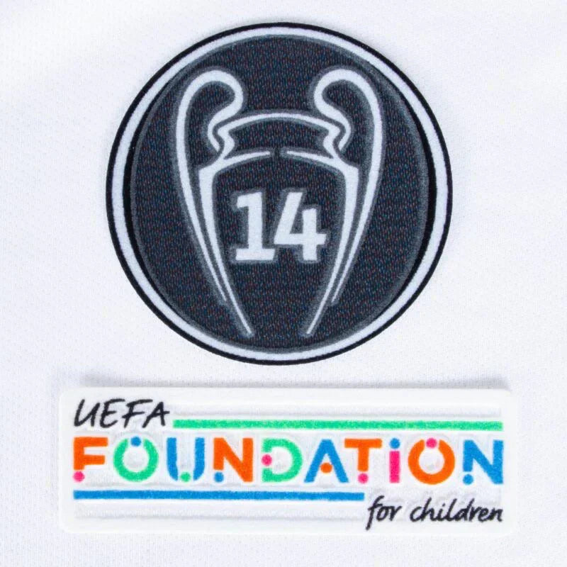 Patch Vencedor do Troféu UCL 14 vezes + conjunto de patches da UEFA Foundation (Real Madrid) - 2022/2023